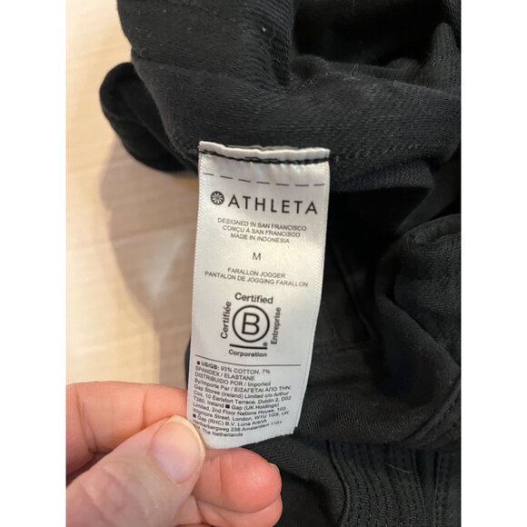 Athleta Farallon Jogger Pants For Women M Black Cotton & Spandex athletic casual - Picture 4 of 13
